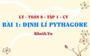 Định lí Pythagore là gì? Công thức Pythagore, định lí Pythagore đảo và ứng dụng? Toán 8 bài 1 ct1c3b1